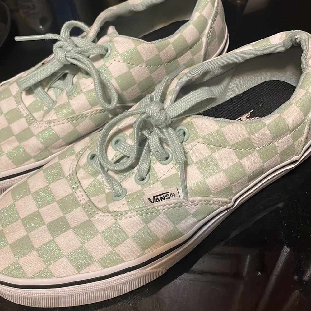 Vans Women's OTW Doheny Glitter Green White Checker Skate Shoes Sneakers 7.5 - Picture 4 of 7
